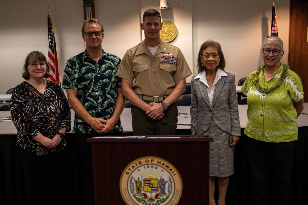 Addressing Pu’uloa Range Concerns:  MCBH Command Officer and Hawaii State Representative hold Joint Press Conference.