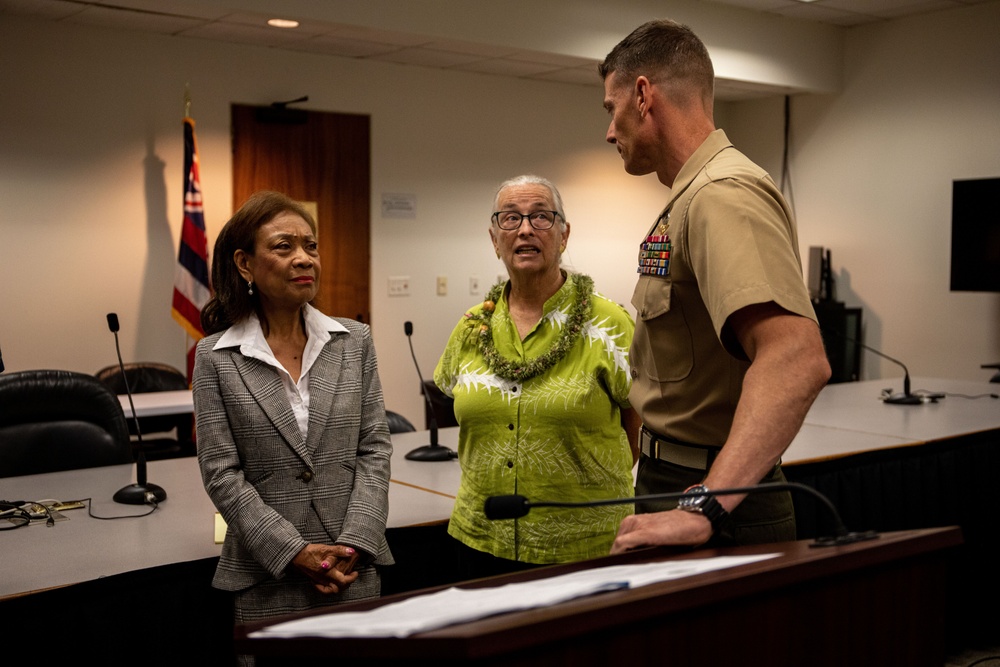 Addressing Pu’uloa Range Concerns:  MCBH Commanding Officer and Hawaii State Representative Come Together at Joint Press Conference.