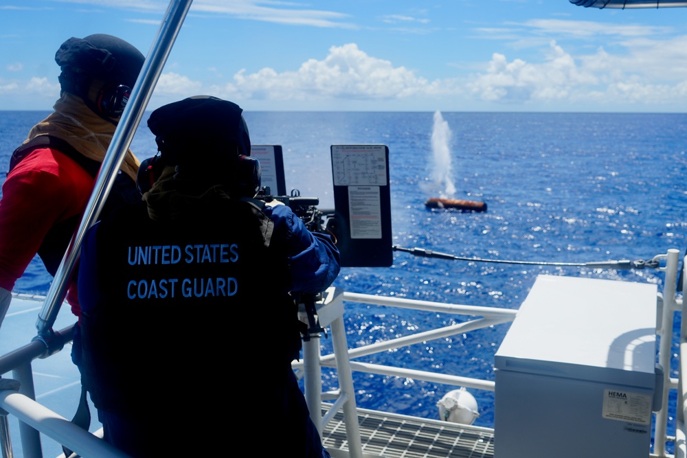 USCGC Frederick Hatch (WPC 1143) sinks fish aggregating device