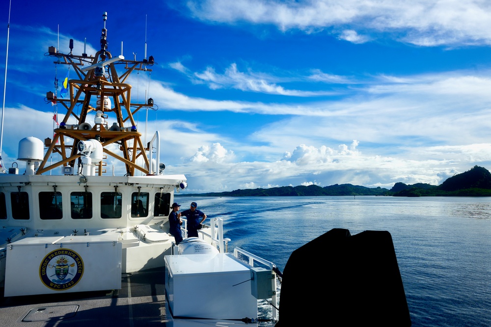 USCGC Frederick Hatch (WPC 1143) arrives to Palau