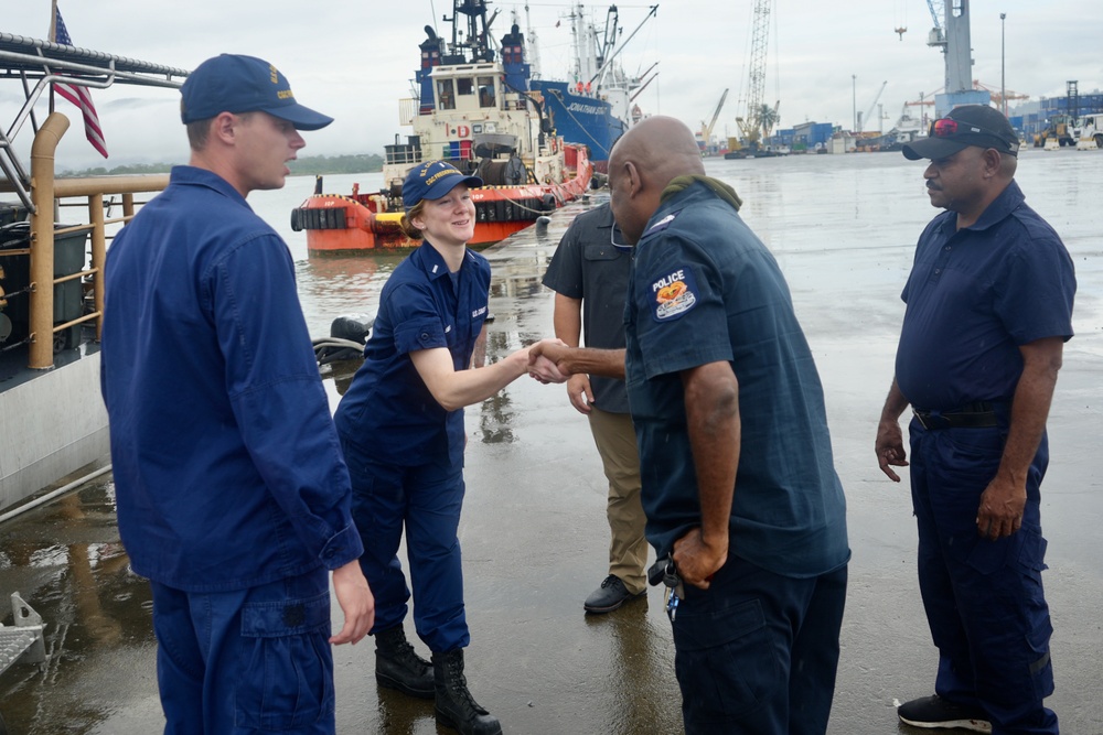 USCGC Frederick Hatch (WPC 1143) hosts officials in Papua New Guinea