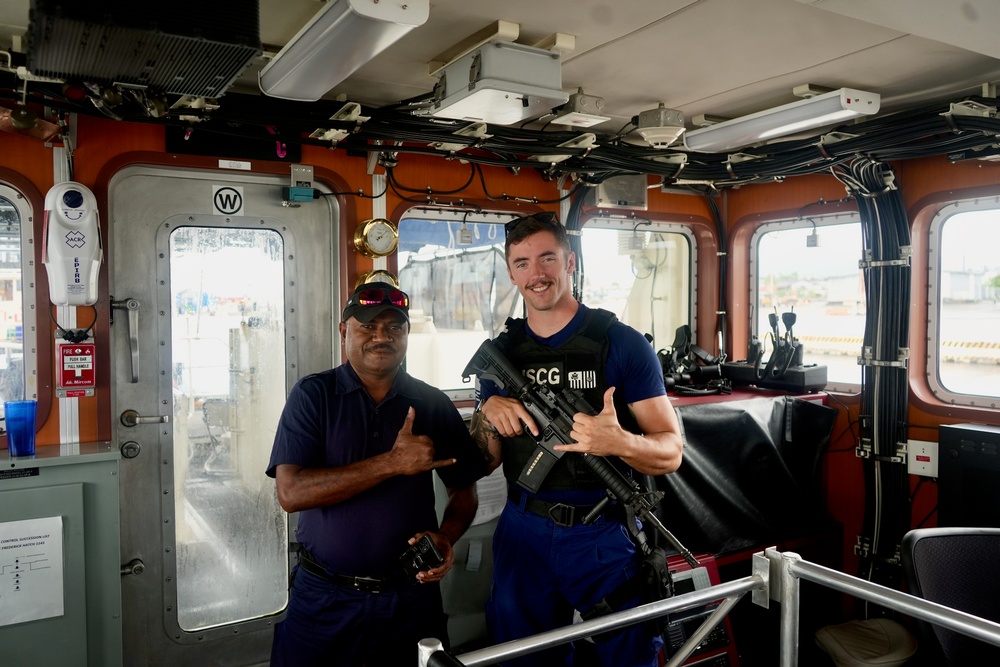 USCGC Frederick Hatch (WPC 1143) hosts officials in Papua New Guinea