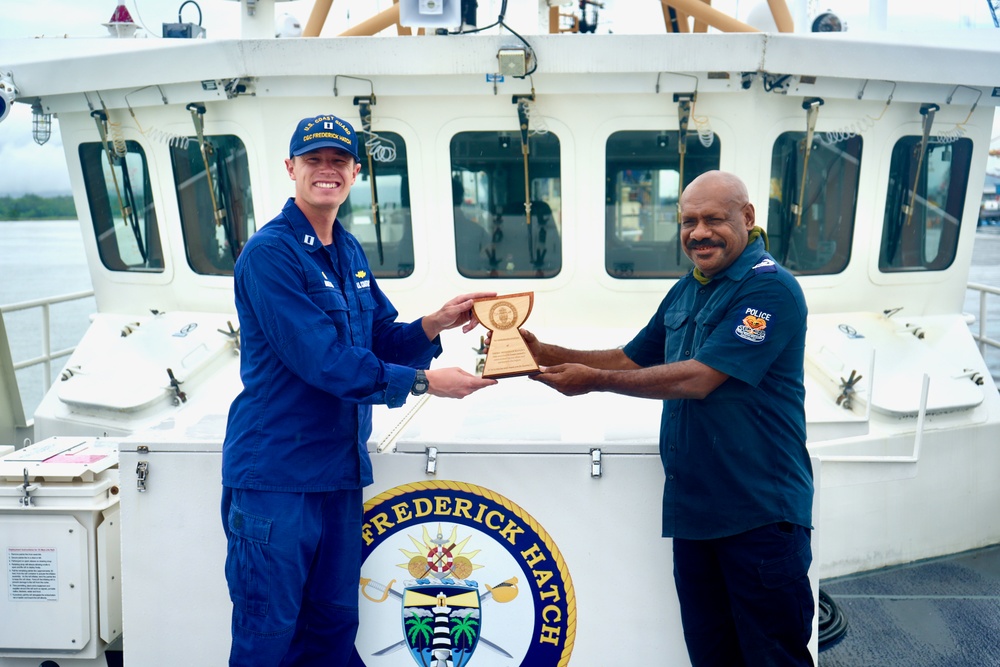 USCGC Frederick Hatch (WPC 1143) hosts officials in Papua New Guinea