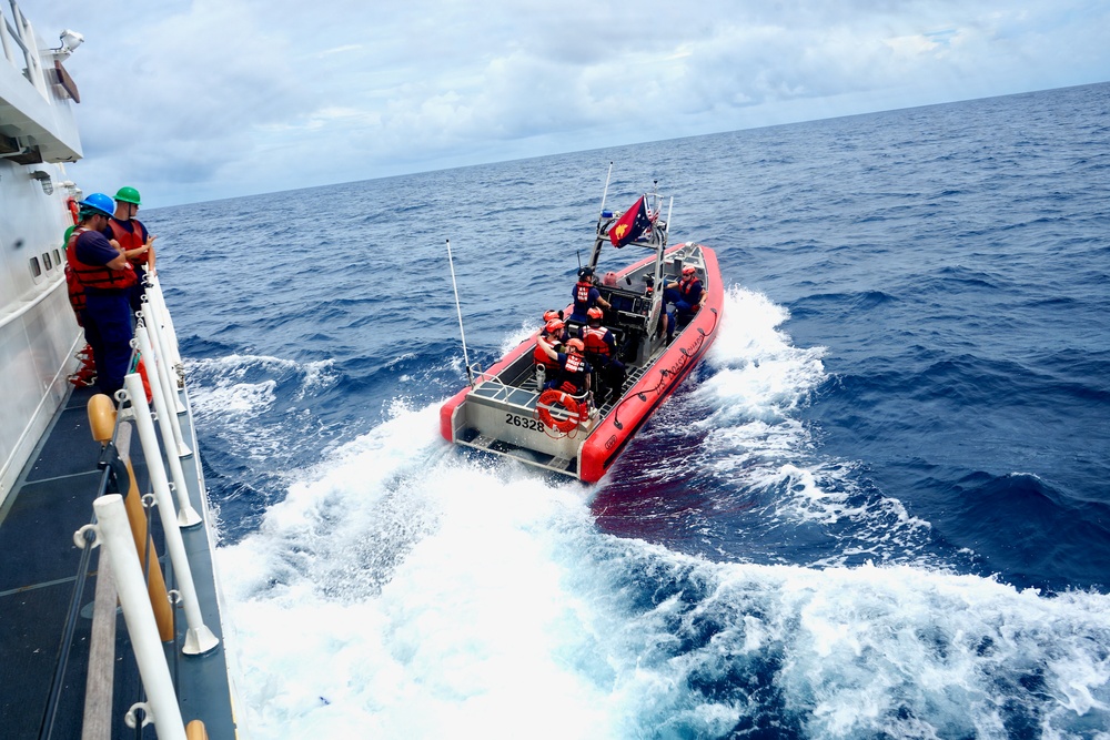 USCGC Frederick Hatch (WPC 1143) conducts IUU fisheries boardings