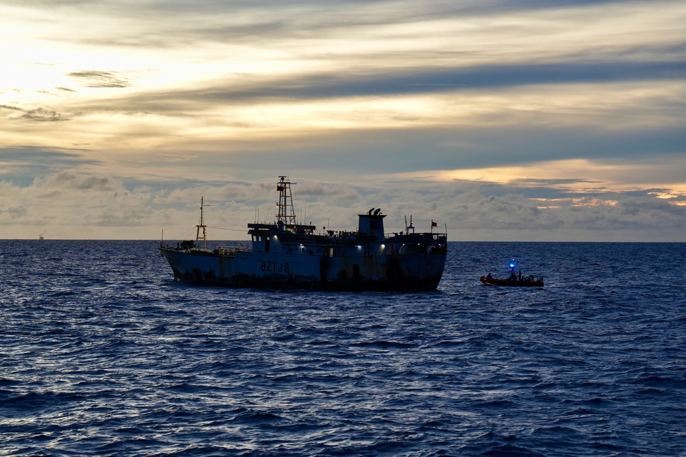 USCGC Frederick Hatch (WPC 1143) conducts IUU fisheries boardings