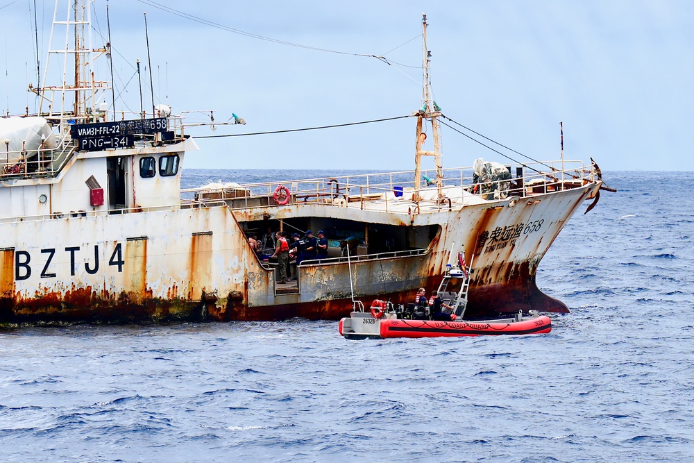 USCGC Frederick Hatch (WPC 1143) conducts IUU fisheries boardings