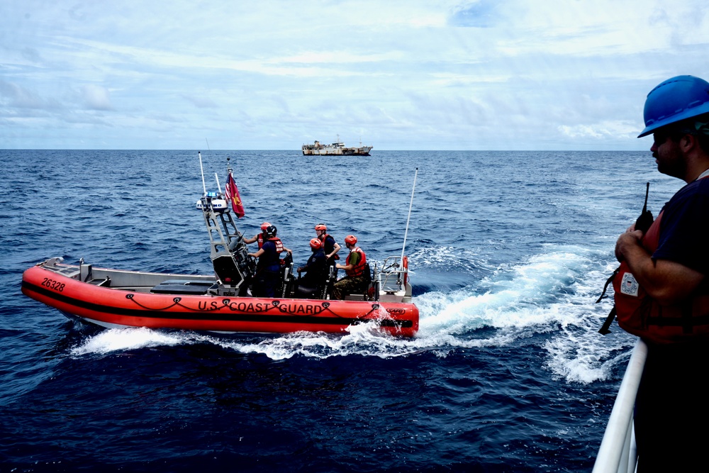 USCGC Frederick Hatch (WPC 1143) conducts IUU fisheries boardings