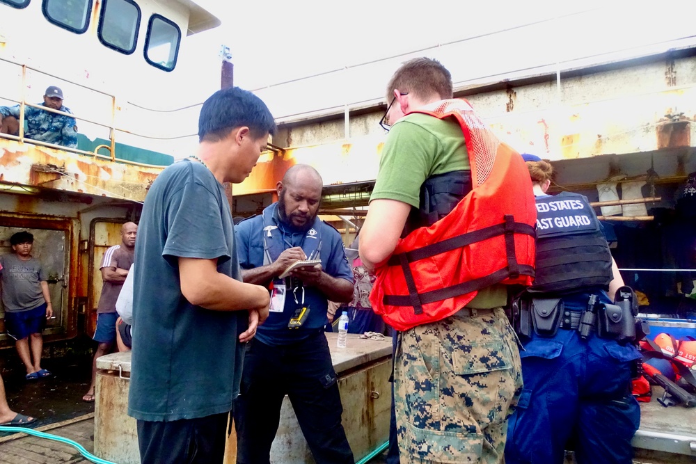 USCGC Frederick Hatch (WPC 1143) conducts IUU fisheries boardings