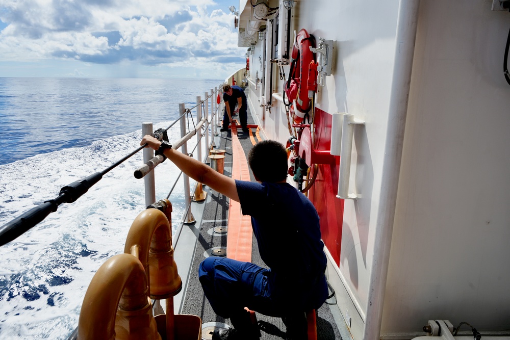 USCGC Frederick Hatch (WPC 1143) conducts training