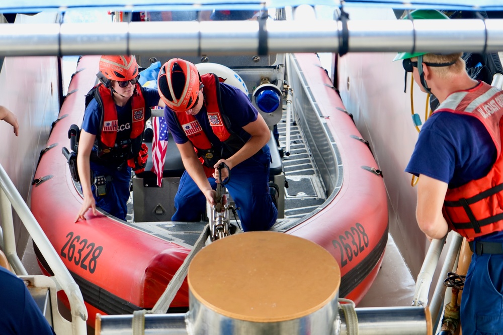 USCGC Frederick Hatch (WPC 1143) conducts IUU fisheries boardings