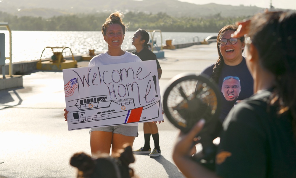 USCGC Frederick Hatch (WPC 1143) returns to Guam on Thanksgiving