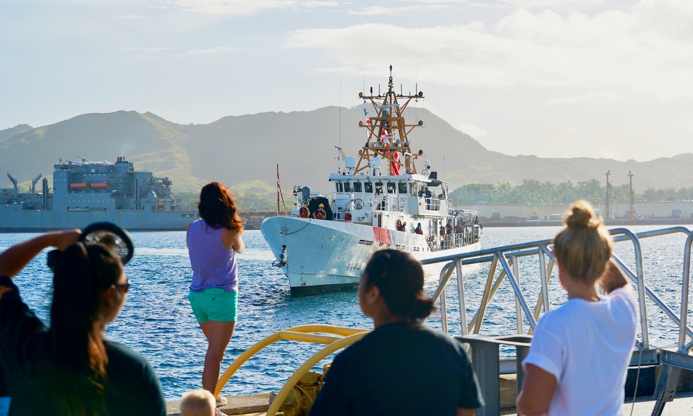 USCGC Frederick Hatch (WPC 1143) returns to Guam on Thanksgiving