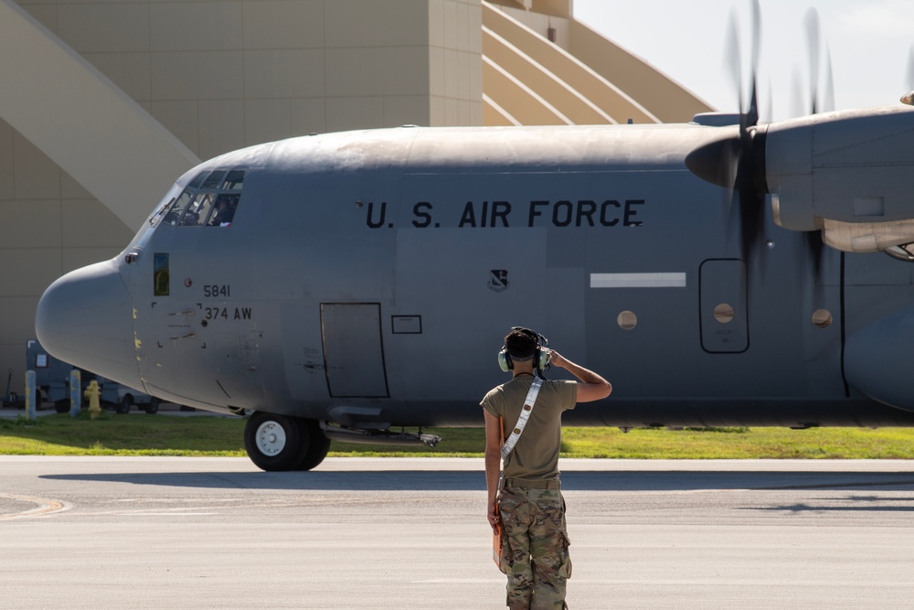 Yokota’s maintainers round the clock maintain C-130Js in support of OCD23