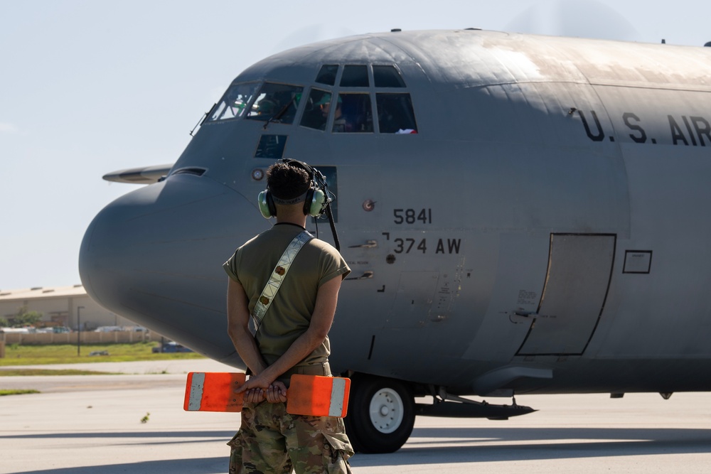 Yokota’s maintainers round the clock maintain C-130Js in support of OCD23