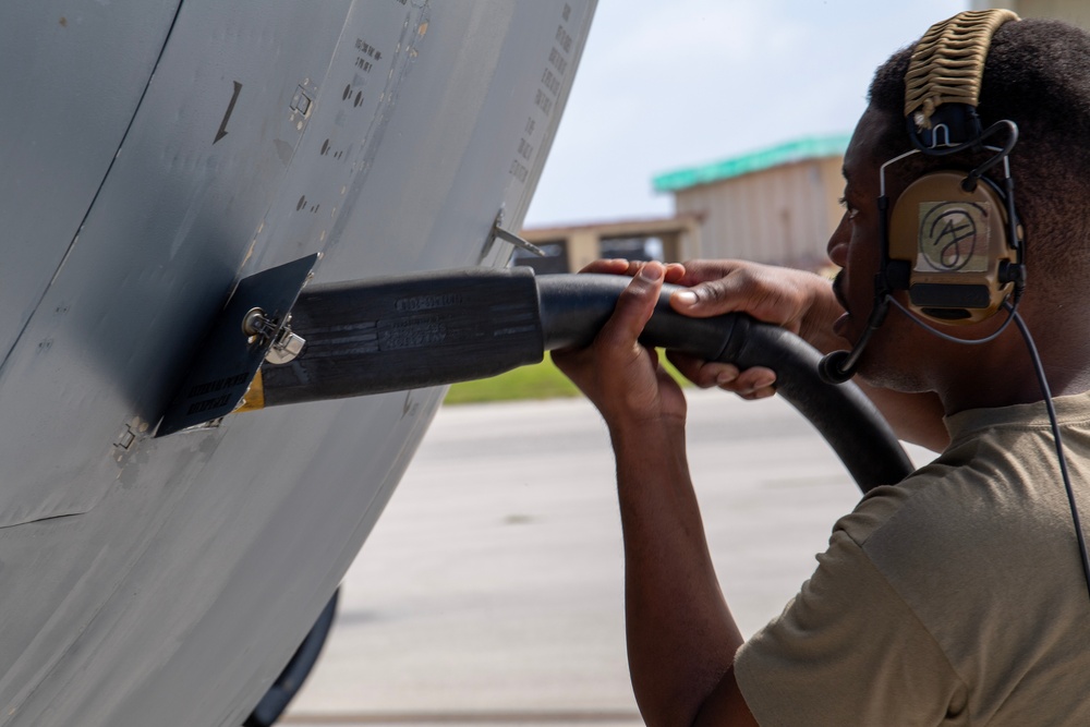 Yokota’s maintainers round the clock maintain C-130Js in support of OCD23