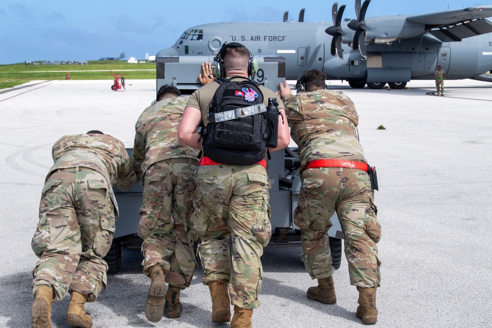 Yokota’s maintainers round the clock maintain C-130Js in support of OCD23