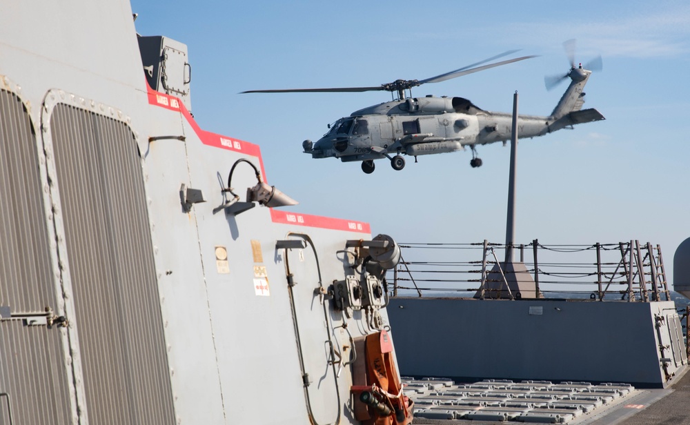 USS Gravely (DDG 107) Conducts Replenishment-at-Sea