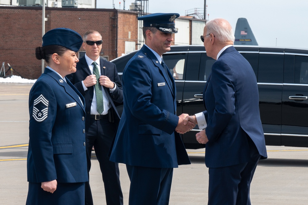 Minneapolis-St. Paul Air Reserve Station Joe Biden April 2023 Visit