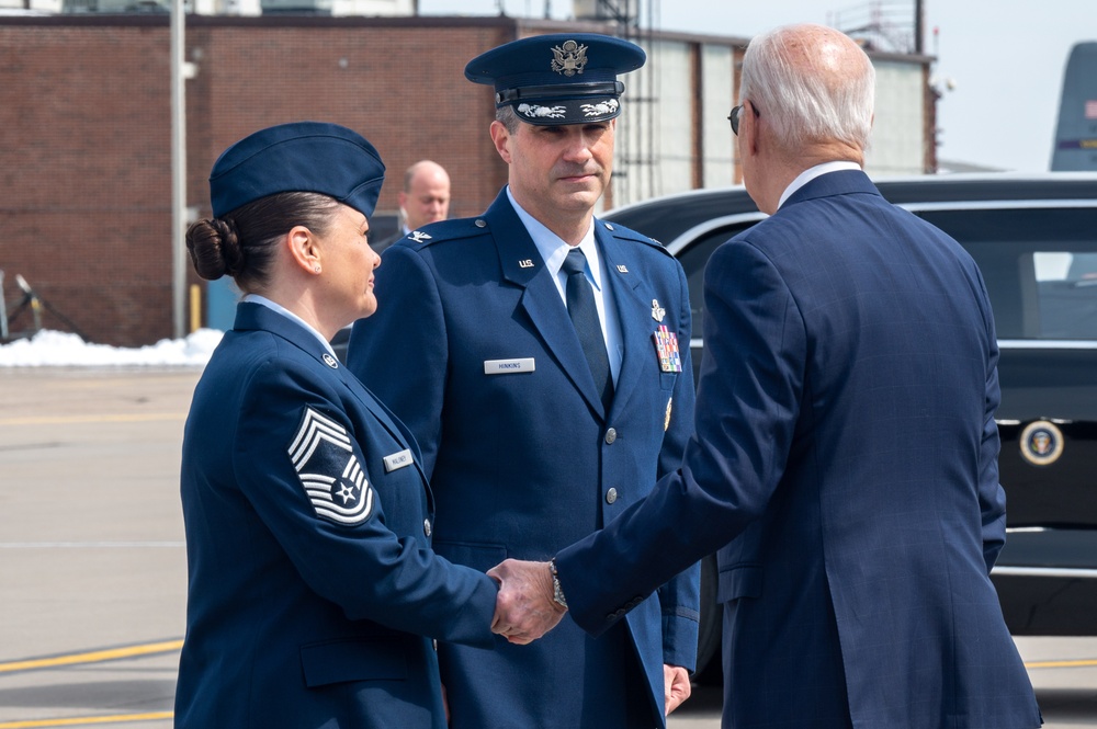 Minneapolis-St. Paul Air Reserve Station Joe Biden April 2023 Visit