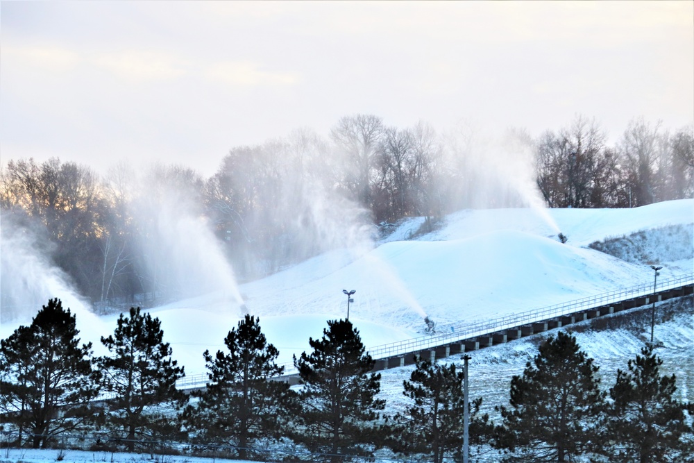 Snowmaking at Fort McCoy's Whitetail Ridge Ski Area