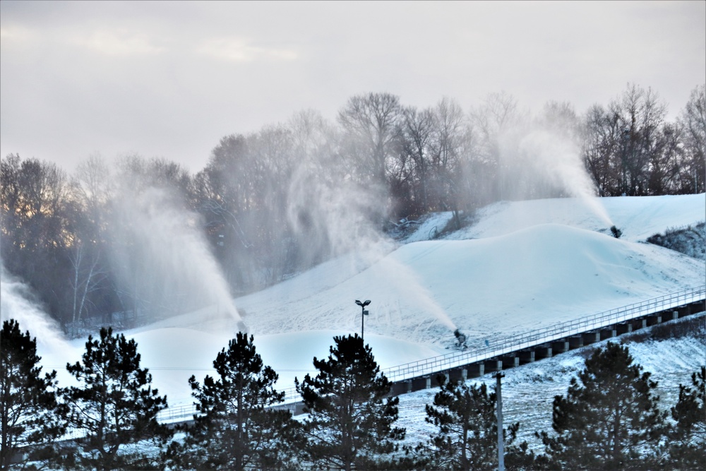 Snowmaking at Fort McCoy's Whitetail Ridge Ski Area