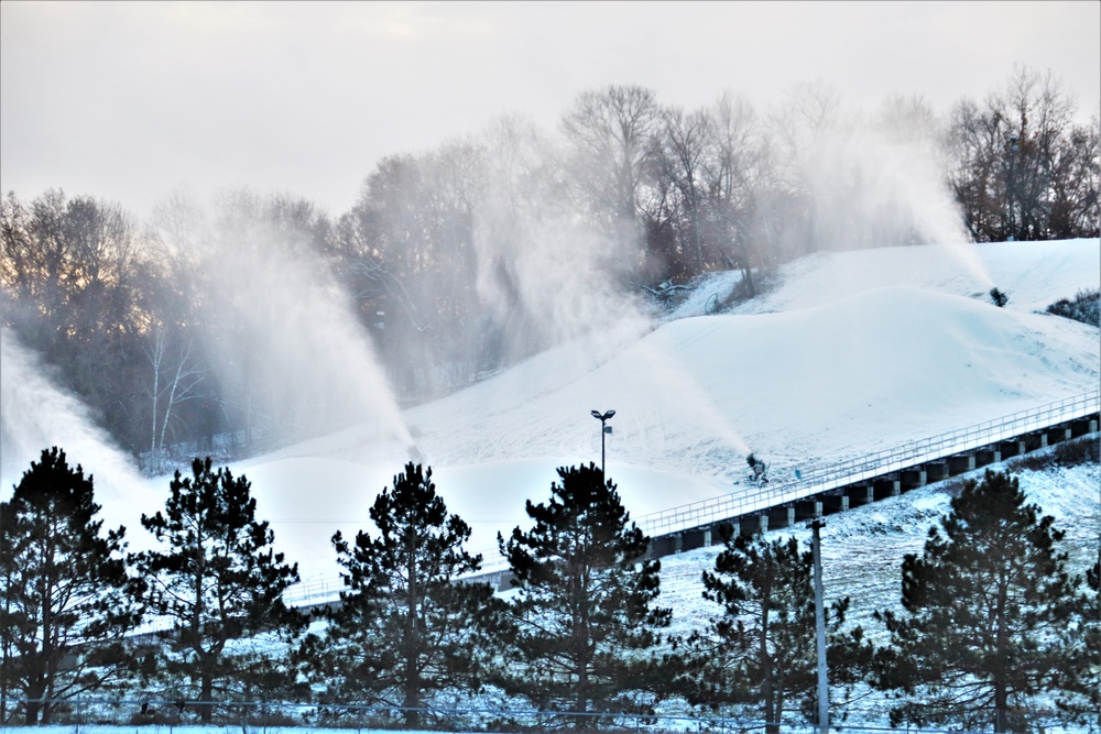 Snowmaking at Fort McCoy's Whitetail Ridge Ski Area