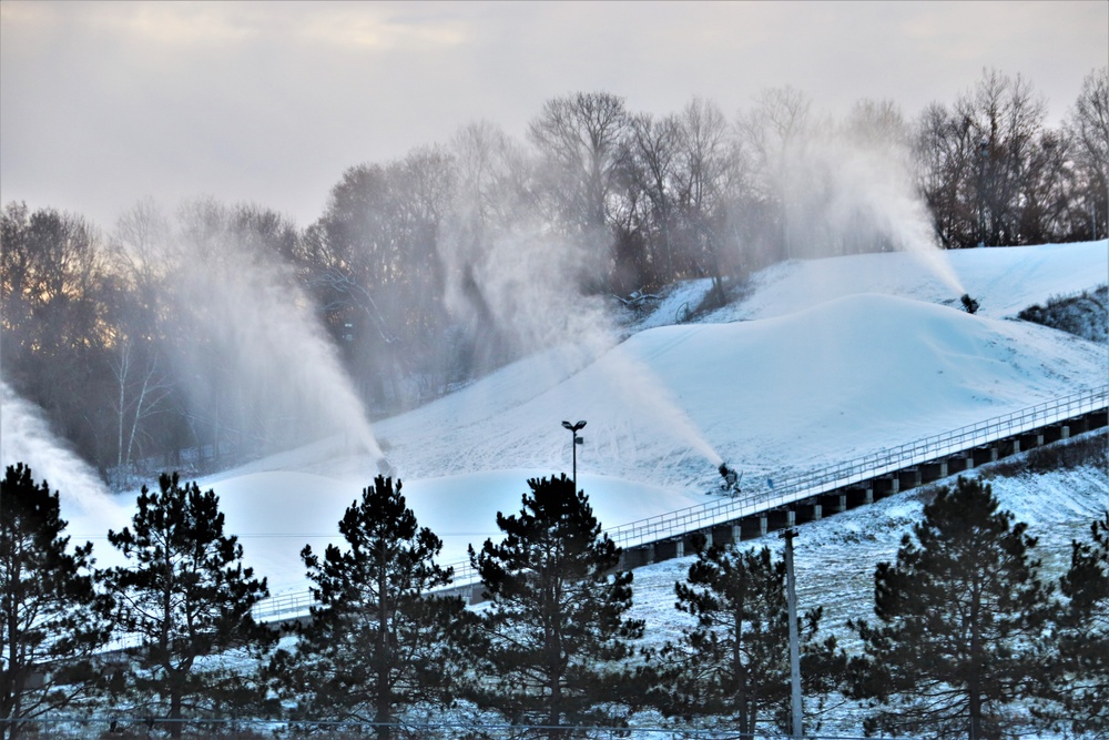 Snowmaking at Fort McCoy's Whitetail Ridge Ski Area