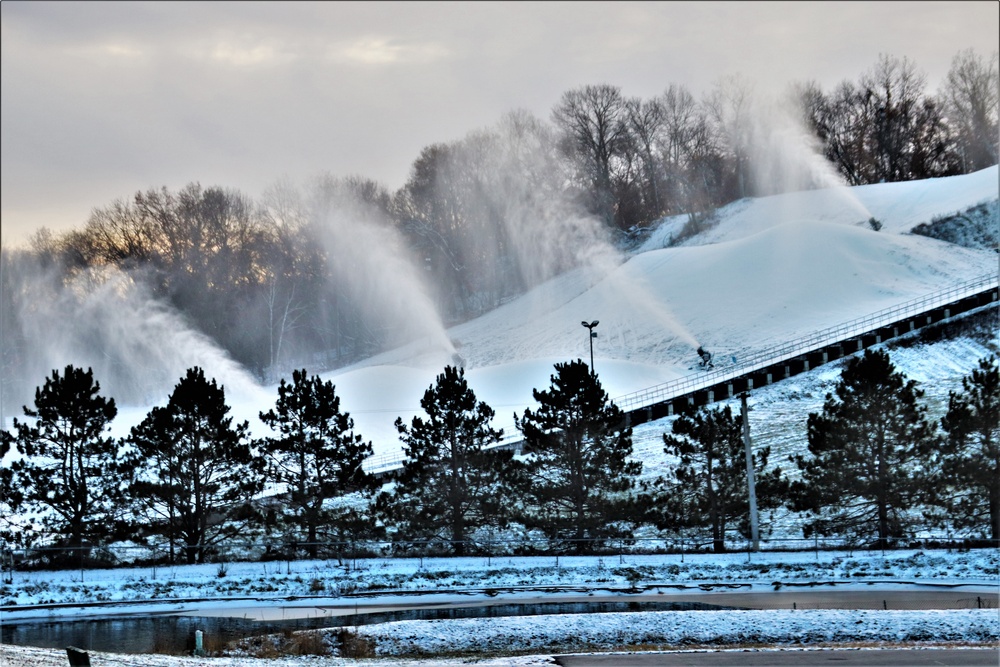 Snowmaking at Fort McCoy's Whitetail Ridge Ski Area