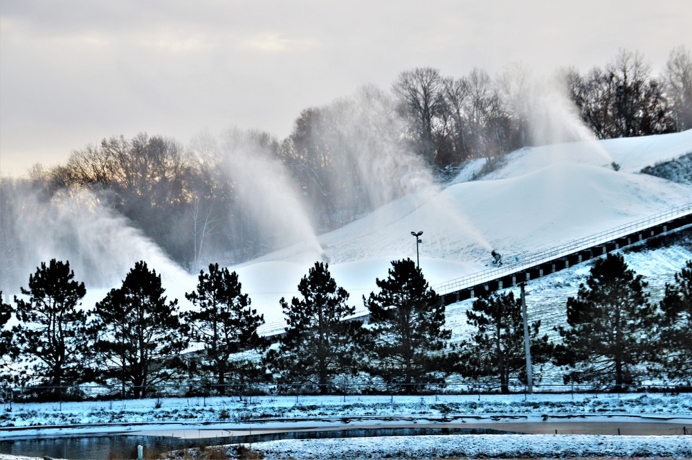 Snowmaking at Fort McCoy's Whitetail Ridge Ski Area