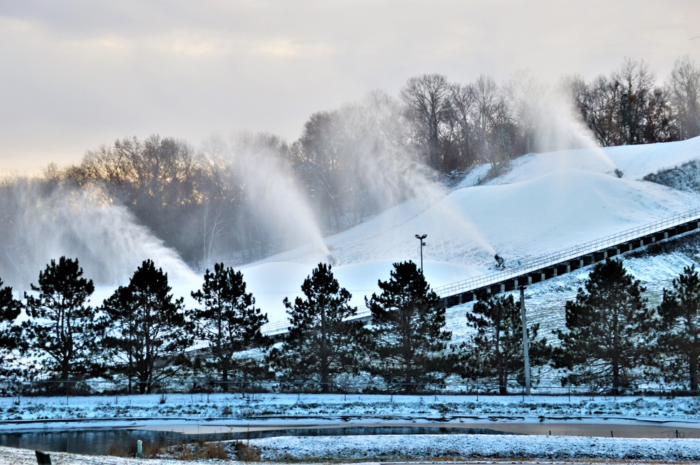 Snowmaking at Fort McCoy's Whitetail Ridge Ski Area