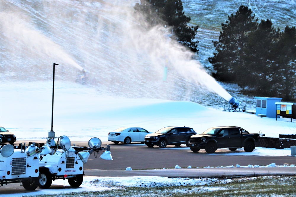 Snowmaking at Fort McCoy's Whitetail Ridge Ski Area