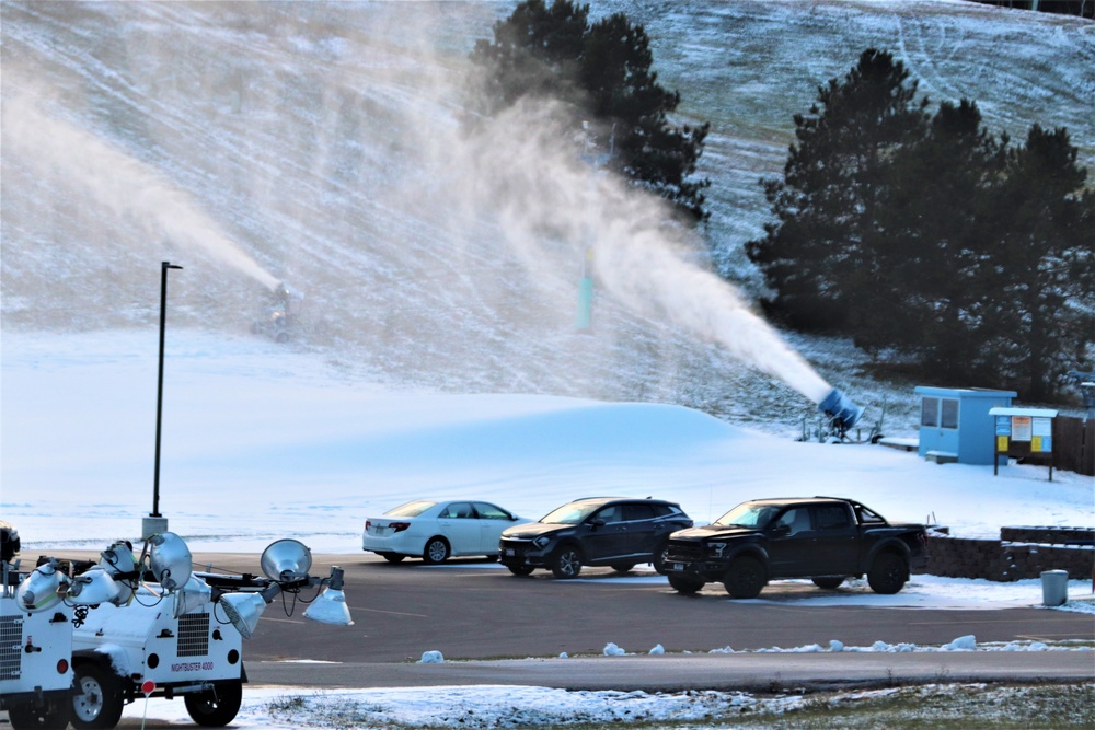 Snowmaking at Fort McCoy's Whitetail Ridge Ski Area