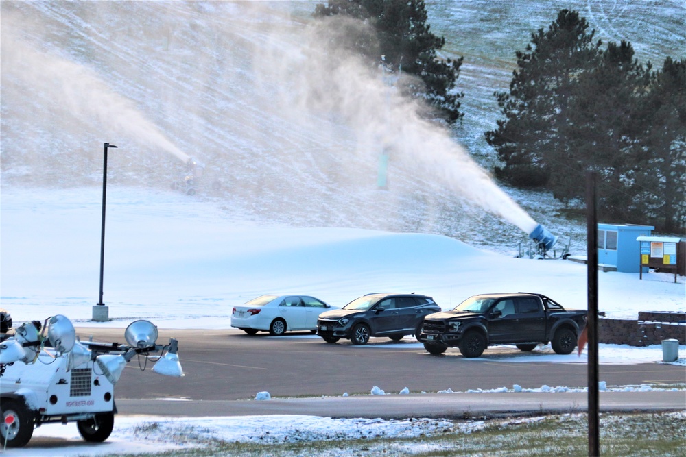 Snowmaking at Fort McCoy's Whitetail Ridge Ski Area