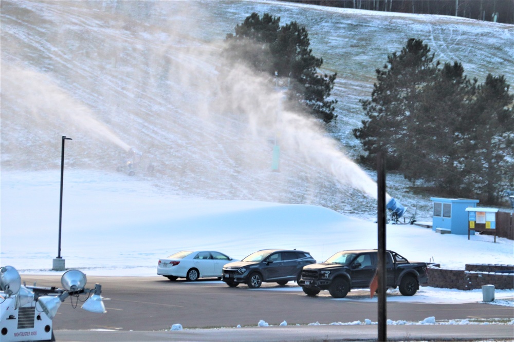 Snowmaking at Fort McCoy's Whitetail Ridge Ski Area