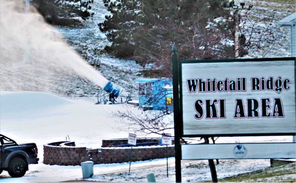 Snowmaking at Fort McCoy's Whitetail Ridge Ski Area