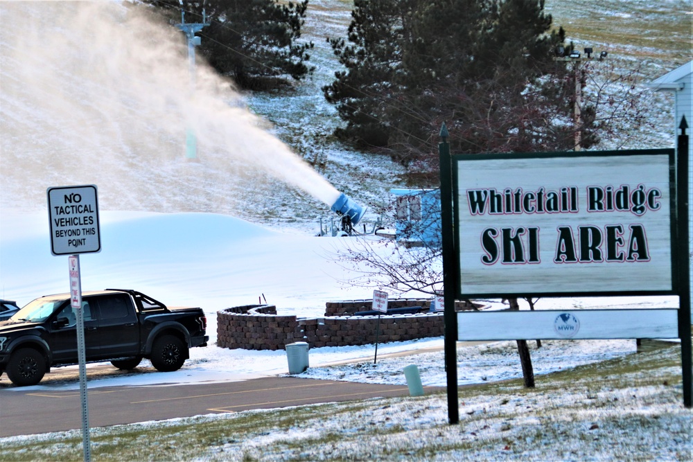 Snowmaking at Fort McCoy's Whitetail Ridge Ski Area