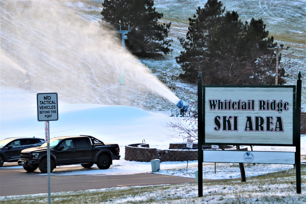 Snowmaking at Fort McCoy's Whitetail Ridge Ski Area