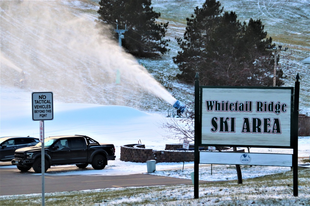 Snowmaking at Fort McCoy's Whitetail Ridge Ski Area