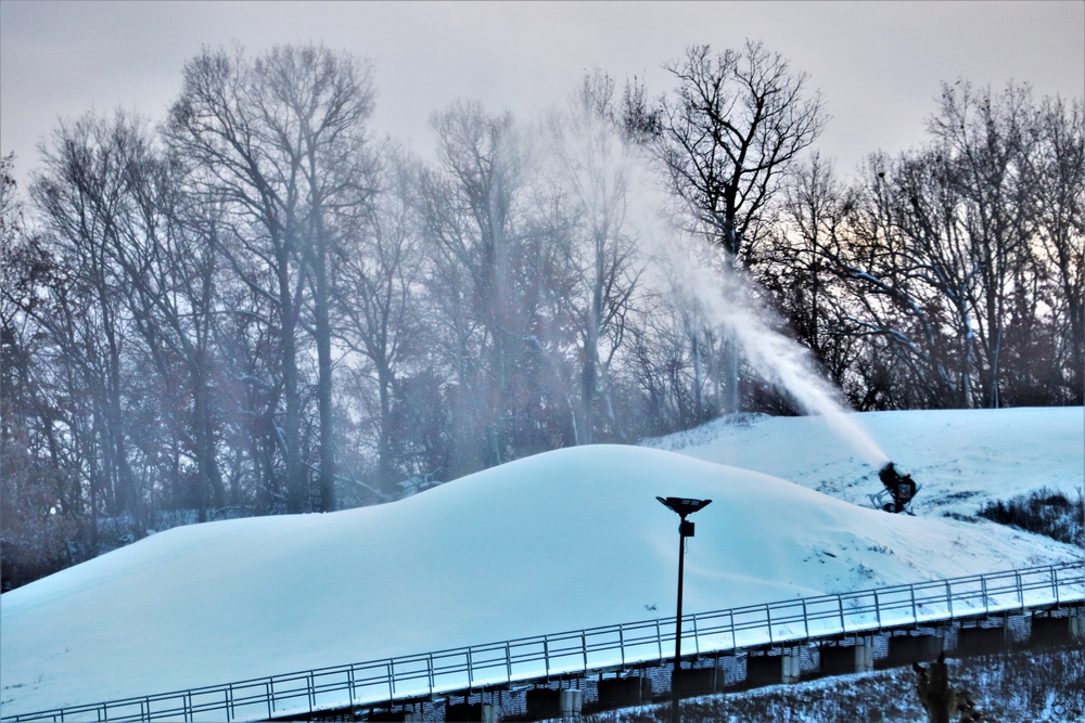 Snowmaking at Fort McCoy's Whitetail Ridge Ski Area