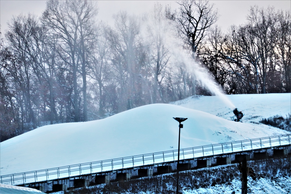 Snowmaking at Fort McCoy's Whitetail Ridge Ski Area