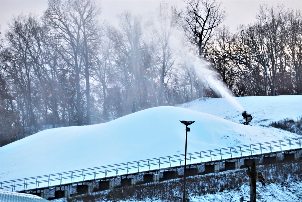 Snowmaking at Fort McCoy's Whitetail Ridge Ski Area