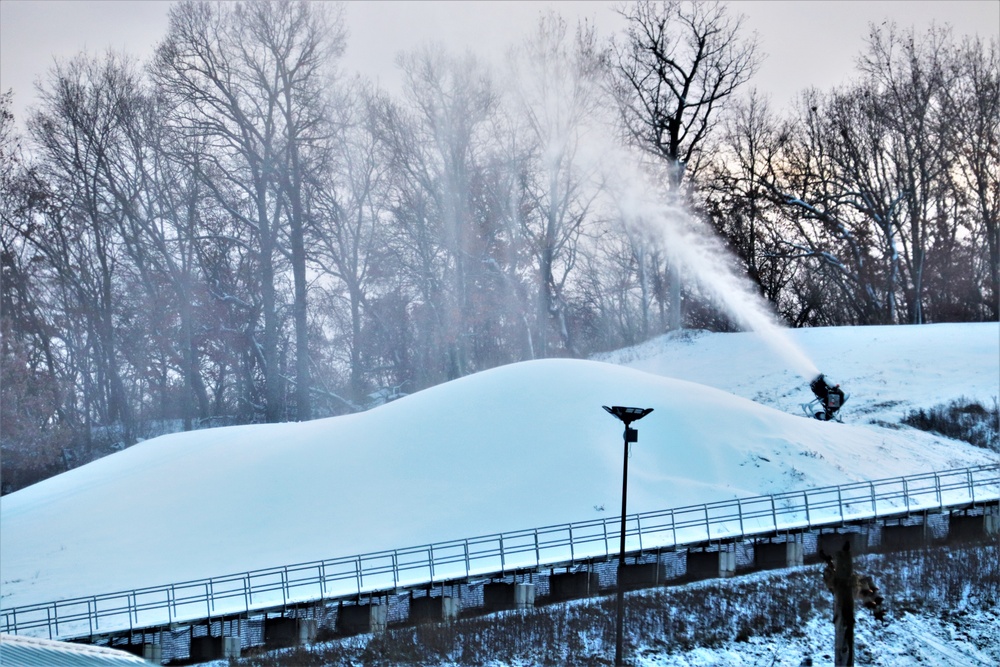 Snowmaking at Fort McCoy's Whitetail Ridge Ski Area