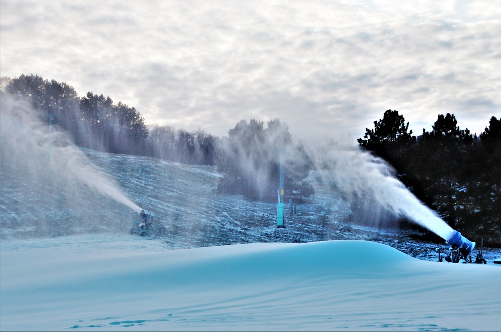 Snowmaking at Fort McCoy's Whitetail Ridge Ski Area