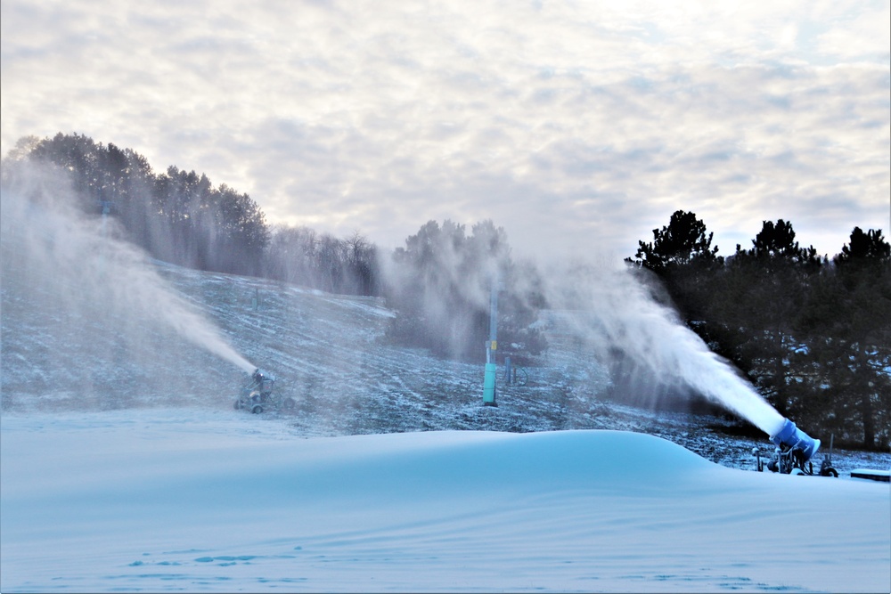 Snowmaking at Fort McCoy's Whitetail Ridge Ski Area