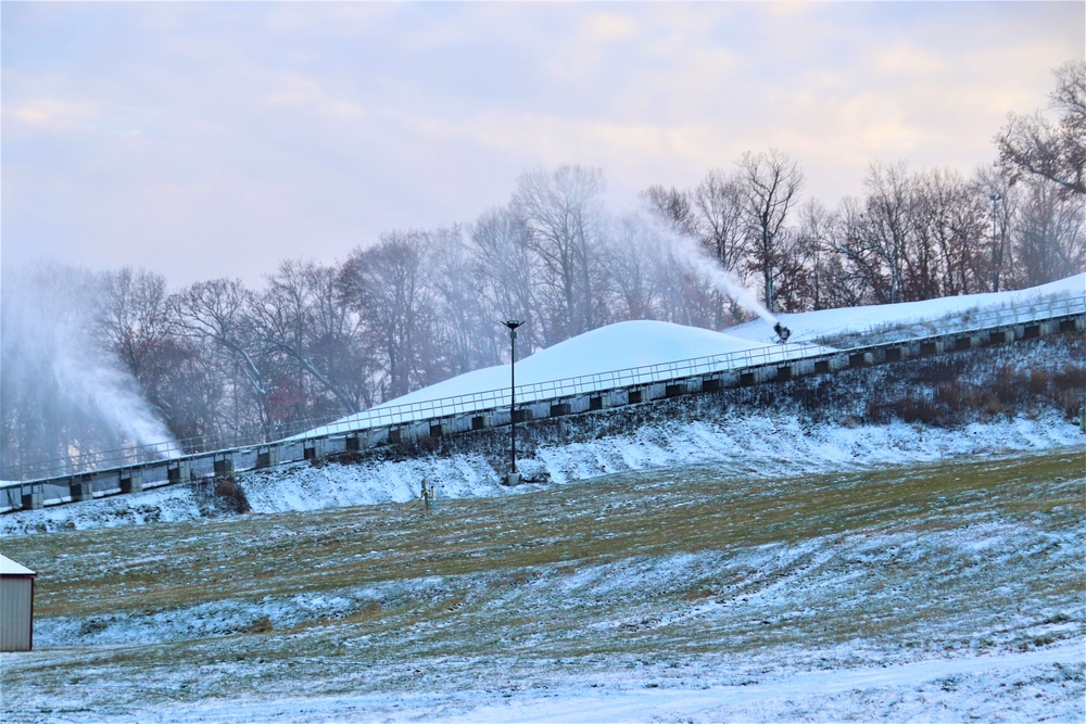 Snowmaking at Fort McCoy's Whitetail Ridge Ski Area