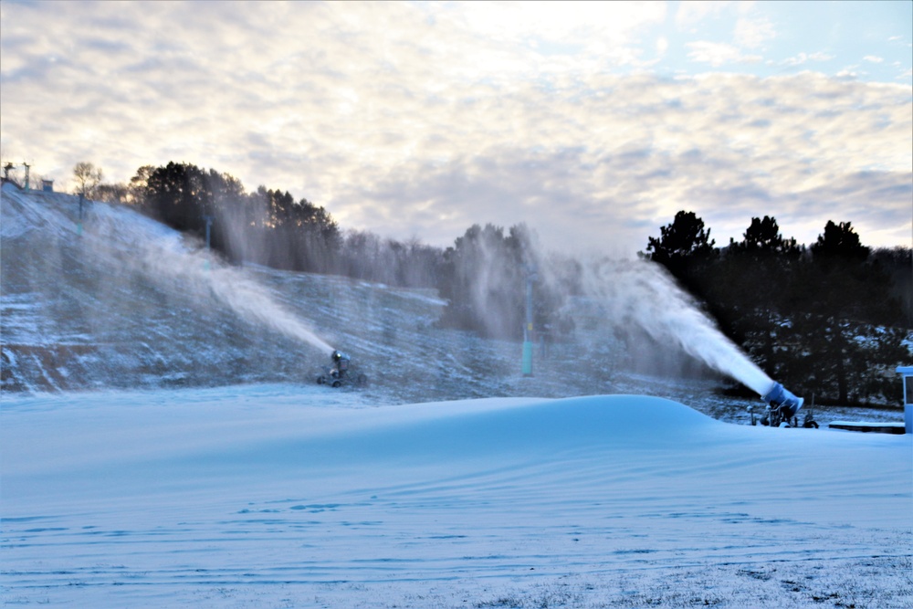 Snowmaking at Fort McCoy's Whitetail Ridge Ski Area