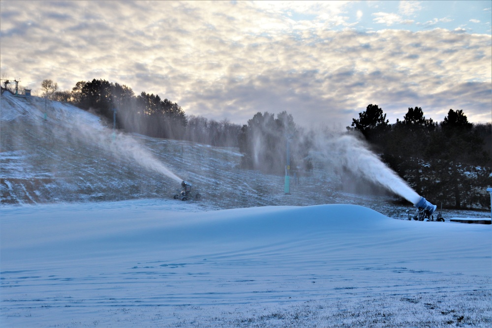 Snowmaking at Fort McCoy's Whitetail Ridge Ski Area