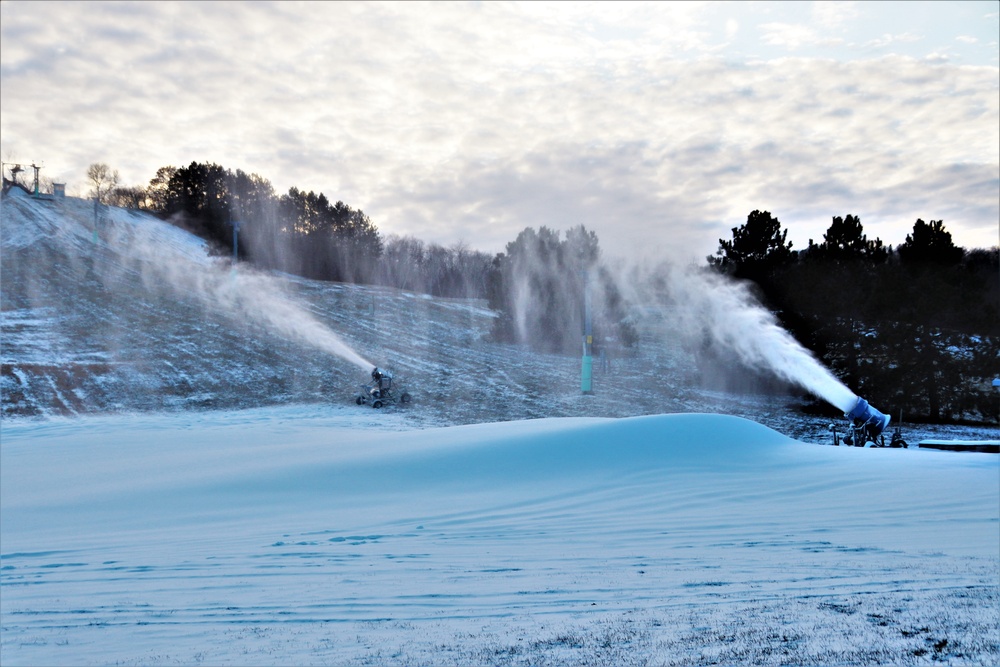 Snowmaking at Fort McCoy's Whitetail Ridge Ski Area