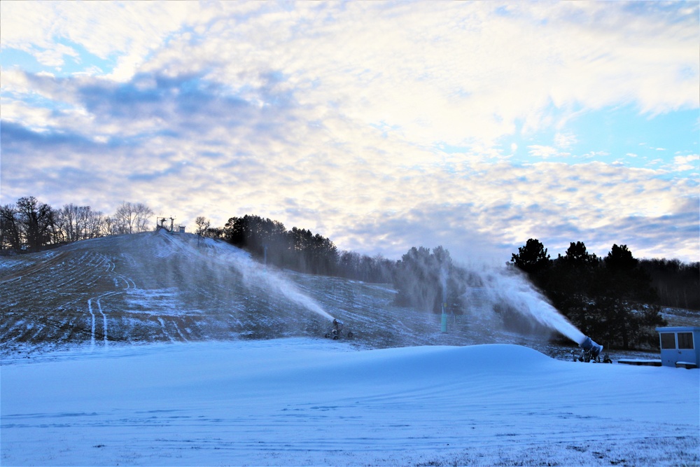 Snowmaking at Fort McCoy's Whitetail Ridge Ski Area