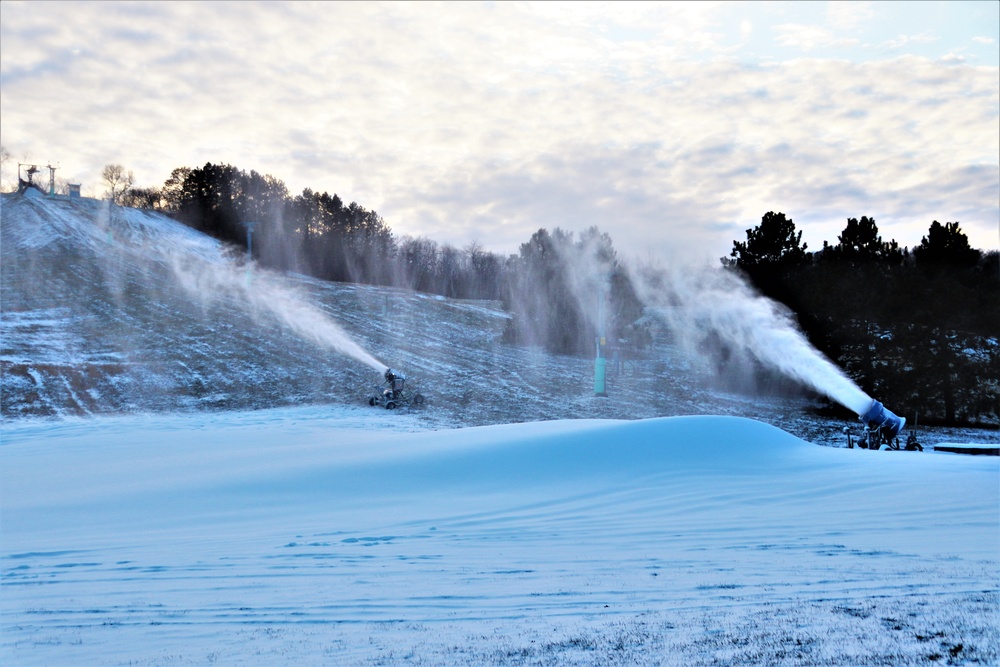 Snowmaking at Fort McCoy's Whitetail Ridge Ski Area